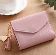 Load image into Gallery viewer, Women Wallet Fringed Pendant Litchi Texture Wallet Card Pack Coin Purse