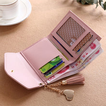 Load image into Gallery viewer, Women Wallet Fringed Pendant Litchi Texture Wallet Card Pack Coin Purse