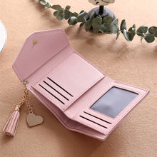 Load image into Gallery viewer, Women Wallet Fringed Pendant Litchi Texture Wallet Card Pack Coin Purse