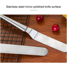 Load image into Gallery viewer, Stainless Steel Cream Spatula Stainless Steel Bell Knife Cake Spatula Baking Scraper Baking Tools