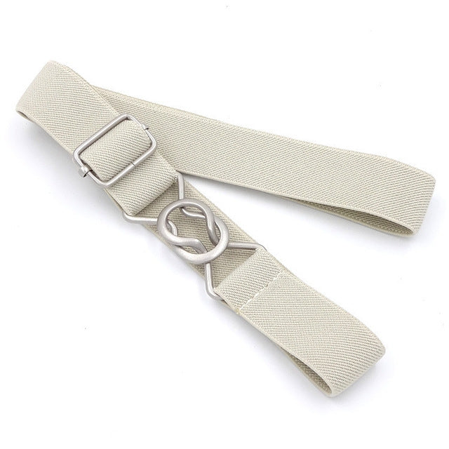 Candy-colored 8-Character Clasp Elastic Braided Belt for Children