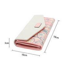 Load image into Gallery viewer, Long Leather Floral Pattern Wallets Coin Purses Money Bag for Women