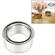 Load image into Gallery viewer, 3pcs/set Stainless Steel Round Dumplings Wrappers Molds Set Cutter Maker Tools, Circular, Sawtooth