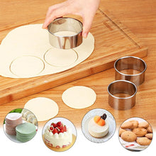 Load image into Gallery viewer, 3pcs/set Stainless Steel Round Dumplings Wrappers Molds Set Cutter Maker Tools, Circular, Sawtooth