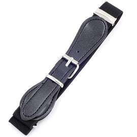 Kids Polyester + PU Leather Square Pin Buckle Adjustable Elastic Belt