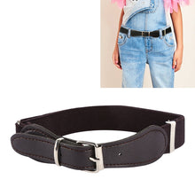 Load image into Gallery viewer, Kids Polyester + PU Leather Square Pin Buckle Adjustable Elastic Belt