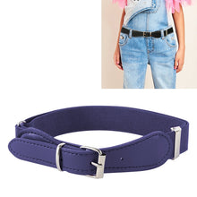 Load image into Gallery viewer, Kids Polyester + PU Leather Square Pin Buckle Adjustable Elastic Belt