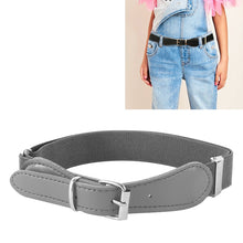 Load image into Gallery viewer, Kids Polyester + PU Leather Square Pin Buckle Adjustable Elastic Belt