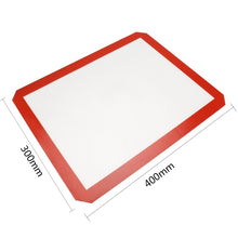 Load image into Gallery viewer, Platinum Glass Fiber Silicone Pastry Cake Cookie Baking Mat Pad Sheet Kneading Mat, 40x30cm, 29x26cm