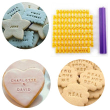 Load image into Gallery viewer, English Alphanumeric Symbol Seal Cookie Mold Movable Type Cake Mold Set, Cake Mold Set
