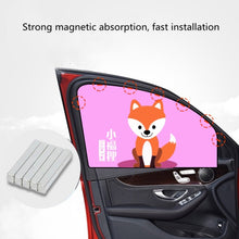 Load image into Gallery viewer, Car Cartoon Magnetic Sunshade Sunscreen Telescopic Collapsible Sunshield, Driving, Co-pilot, Rear Square