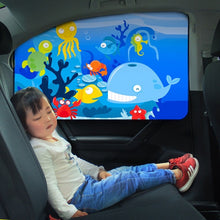 Load image into Gallery viewer, Car Cartoon Magnetic Sunshade Sunscreen Telescopic Collapsible Sunshield, Driving, Co-pilot, Rear Square