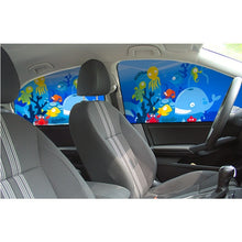 Load image into Gallery viewer, Car Cartoon Magnetic Sunshade Sunscreen Telescopic Collapsible Sunshield, Driving, Co-pilot, Rear Square