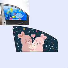 Load image into Gallery viewer, Car Cartoon Magnetic Sunshade Sunscreen Telescopic Collapsible Sunshield, Driving, Co-pilot, Rear Square