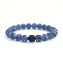 Load image into Gallery viewer, 2PCS/Set Couples Jewelry Classic Distance Black Lava Beaded Bracelet Bangle