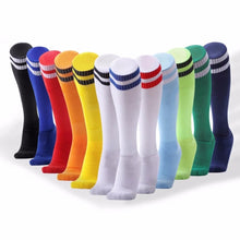 Load image into Gallery viewer, Children Football Socks Boys Soccer Sock Kid Above Knee Plain Socks Long Soccer Stockings Men Over Knee High Sock, Kids Size, Adult Size