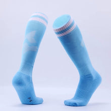 Load image into Gallery viewer, Children Football Socks Boys Soccer Sock Kid Above Knee Plain Socks Long Soccer Stockings Men Over Knee High Sock, Kids Size, Adult Size