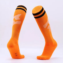 Load image into Gallery viewer, Children Football Socks Boys Soccer Sock Kid Above Knee Plain Socks Long Soccer Stockings Men Over Knee High Sock, Kids Size, Adult Size