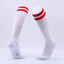Load image into Gallery viewer, Children Football Socks Boys Soccer Sock Kid Above Knee Plain Socks Long Soccer Stockings Men Over Knee High Sock, Kids Size, Adult Size