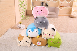 New Soft Animal Cartoon Pillow Cushion Cute Fat Dog Cat Totoro Penguin Pig Frog Plush Toy
