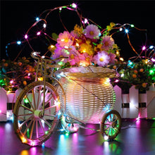 Load image into Gallery viewer, 22m 200 LEDs Solar Powered Home Garden Copper Wire String Fairy Light Outdoor Christmas Party Decor Strip Lamp with 8 Modes, RGB, White Light, Warm White