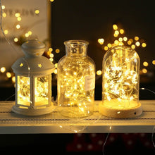 Load image into Gallery viewer, 22m 200 LEDs Solar Powered Home Garden Copper Wire String Fairy Light Outdoor Christmas Party Decor Strip Lamp with 8 Modes, RGB, White Light, Warm White