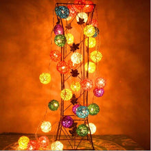 Load image into Gallery viewer, 20 LEDs Rattan Balls Lights Fairy Holiday Christmas Outdoor LED Decorative Lamp, 4m Battery Style, 5m Plug-in Style