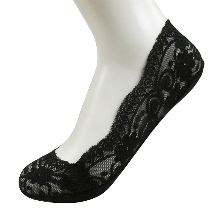 Summer  Girl Silica Gel Lace Boat Socks Invisible Cotton Sole Non-slip Antiskid Slippers Anti-Slip Sock