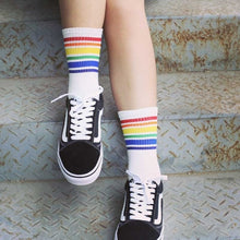 Load image into Gallery viewer, 3 Pairs Children Fashion White Cotton Cocks Hipster Cartoon Colored Ankle Socks Female