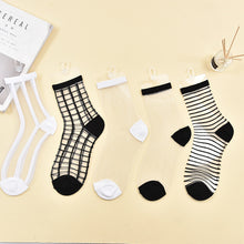 Load image into Gallery viewer, 10 Pairs Sexy Lace Mesh Fiber Transparent Stretch Socks