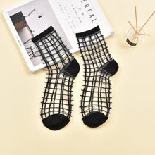 Load image into Gallery viewer, 10 Pairs Sexy Lace Mesh Fiber Transparent Stretch Socks