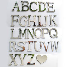 Load image into Gallery viewer, 2 PCS Home Decoration Creative Personality English Letters Acrylic Mirror 3D DIY Wall Stickers