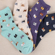 Load image into Gallery viewer, Animal Cartoon Cat Lovely for Women Cotton Socks