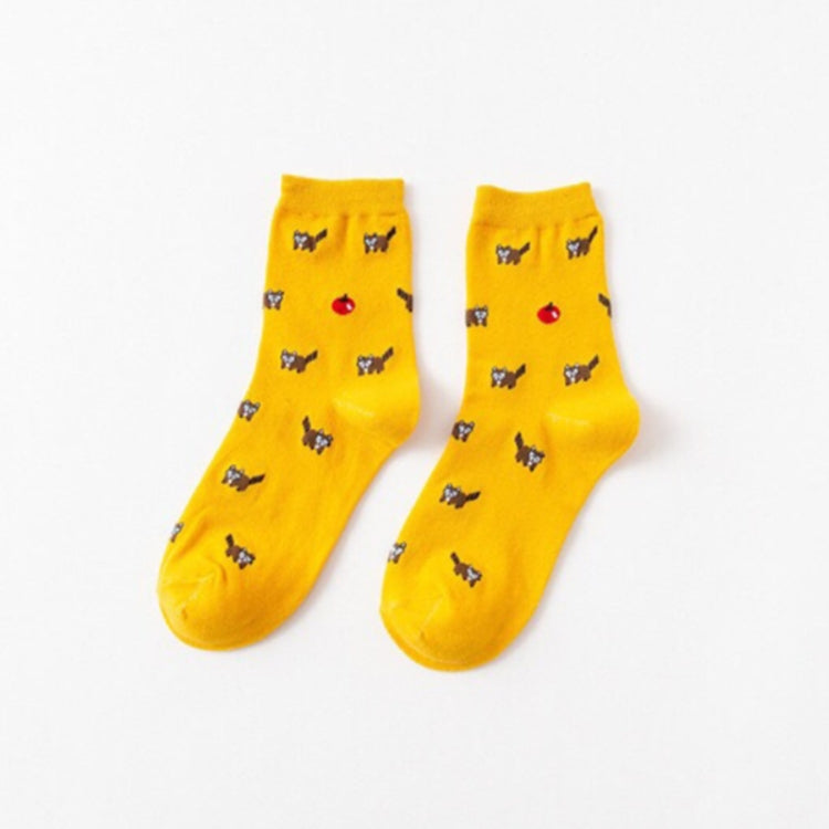 Animal Cartoon Cat Lovely for Women Cotton Socks