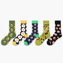 Load image into Gallery viewer, 5 Pairs Fruit Food Socks Short  Funny Cotton Socks