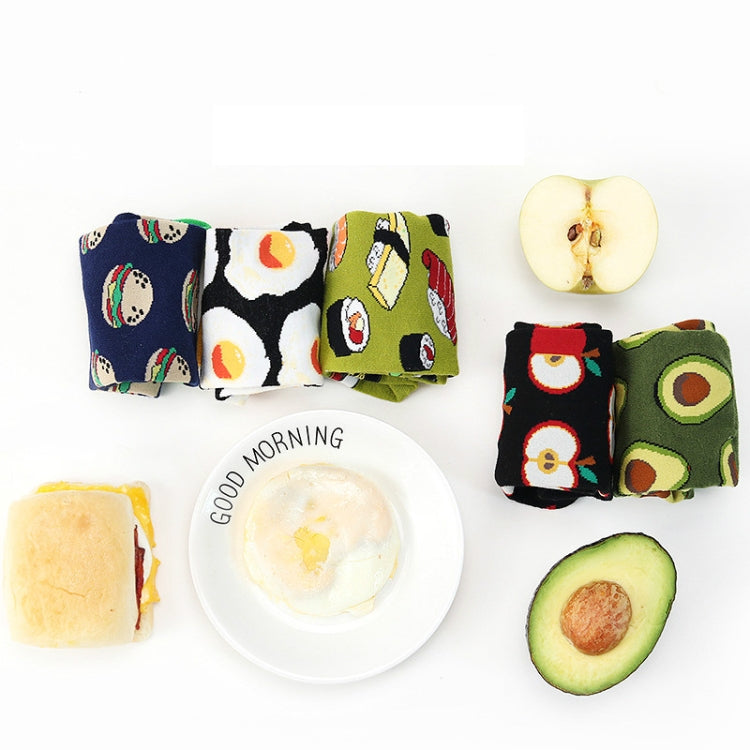 5 Pairs Fruit Food Socks Short  Funny Cotton Socks