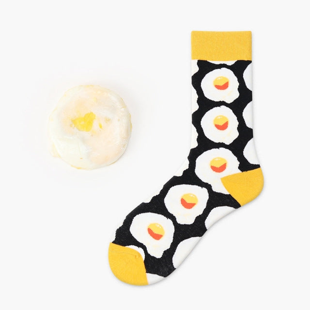 5 Pairs Fruit Food Socks Short  Funny Cotton Socks