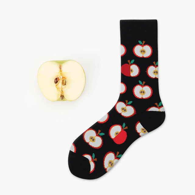 5 Pairs Fruit Food Socks Short  Funny Cotton Socks