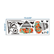 Load image into Gallery viewer, Birdcage Flower Flying Living Room Nursery Room Wall Stickers Vinyl Wall Decals Wall Sticker