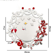 Load image into Gallery viewer, Flower Vine Dressing Up Mirror Art Vinyl Mural Decor Ceiling Wall Sticker, Flower Vine Sticker(Silver), Flower Vine Sticker(Gold)