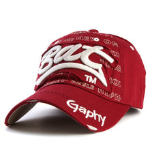 Load image into Gallery viewer, Embroidery Letter Pattern Adjustable Curved Eaves Baseball Cap, Head Circumference: 54-62cm