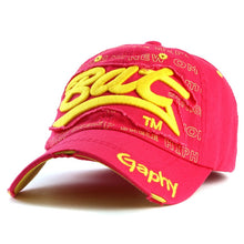 Load image into Gallery viewer, Embroidery Letter Pattern Adjustable Curved Eaves Baseball Cap, Head Circumference: 54-62cm