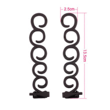 Load image into Gallery viewer, Elegance Hair Braider Flower Magic Hair Clip Queue Twist Plait Hairstyle Styling Accessories,Size:13.5x2.5cm, Black, 6090 Coffee
