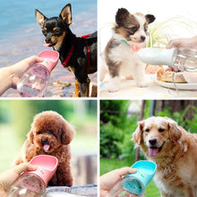 Load image into Gallery viewer, Portable Pet Dog Water Bottle Small Large Dog Travel Puppy Cat Drinking Water Bowl Outdoor Pet Water Dispenser Feeder Pet Supplies, 350 ml, 550 ml