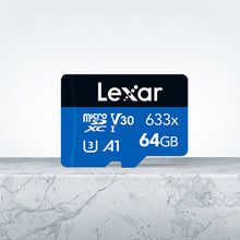 Load image into Gallery viewer, Lexar 633x 64GB High-speed Driving Recorder Dedicated Mobile Phone Memory Card DVR TF Card, 64GB