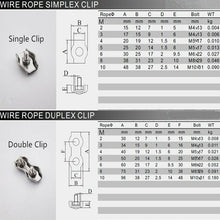Load image into Gallery viewer, 304 Stainless Steel Plate Single Clip Double Clamp Wire Rope Clamp, M2 Double Clip, M3 Double Clip, M4 Double Clip, M5 Double Clip, M6 Double Clip, M8 Double Clip, M10 Double Clip, M2 Single Clip, M3 Single Clip, M4 Single Clip, M5 Single Clip         ...