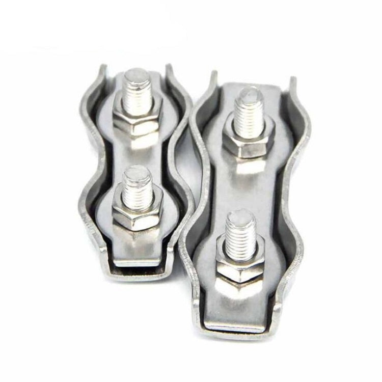 304 Stainless Steel Plate Single Clip Double Clamp Wire Rope Clamp, M2 Double Clip, M3 Double Clip, M4 Double Clip, M5 Double Clip, M6 Double Clip, M8 Double Clip, M10 Double Clip, M2 Single Clip, M3 Single Clip, M4 Single Clip, M5 Single Clip         ...