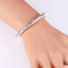Load image into Gallery viewer, Bohemian Vintage Retro Silver Bangles Women Classic Handmade Tibetan Silver Carved Plum Cuff Bracelets