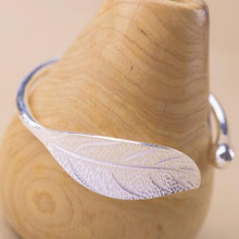 Load image into Gallery viewer, Leaf Cuff Open Bracelets Bangles Women Vintage Silver Jewelry Luxury Bracelet