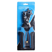 Load image into Gallery viewer, Multifunctional Belt Hole Puncher with 6 Holes Leather Hole Punch for Leather Belts Cards Paper Fabric, Red, Blue
